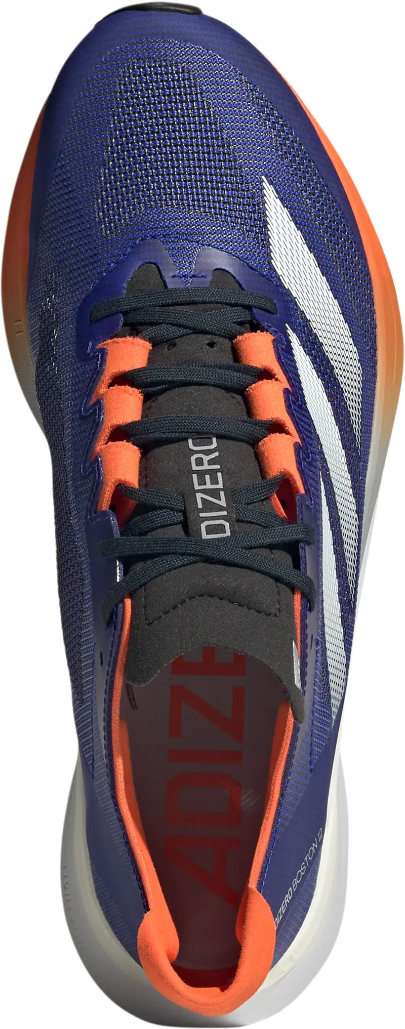 adidas Adizero Boston 12 Men's Road Running Shoe in  Lucid Blue/Cloud White/Impact Orange-3
