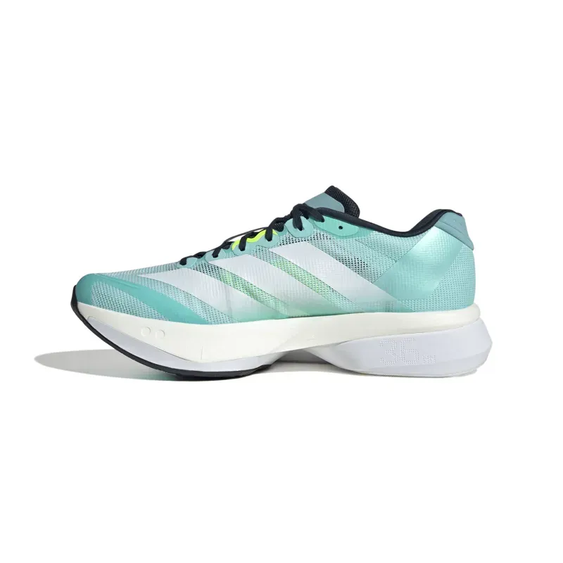 Adidas Adizero Boston 13 Men's Road Running Shoes in Flash Aqua/Cloud White/Lucid Lemon-3