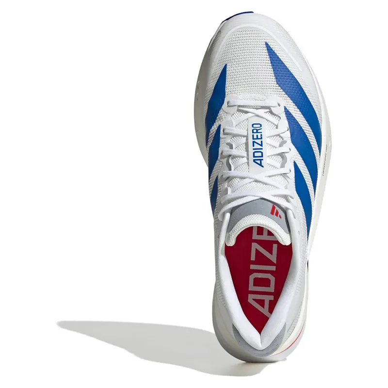 Adidas Adizero Boston 13 Men's Road Running Shoe in Footwear White/Team Royal Blue-2