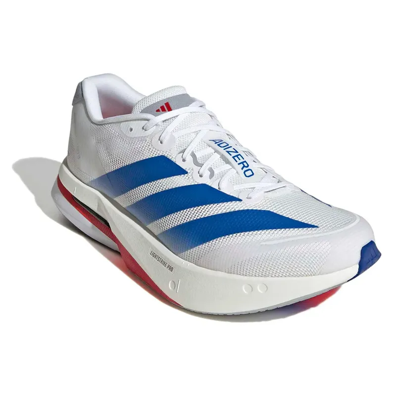 Adidas Adizero Boston 13 Men's Road Running Shoe in Footwear White/Team Royal Blue-4