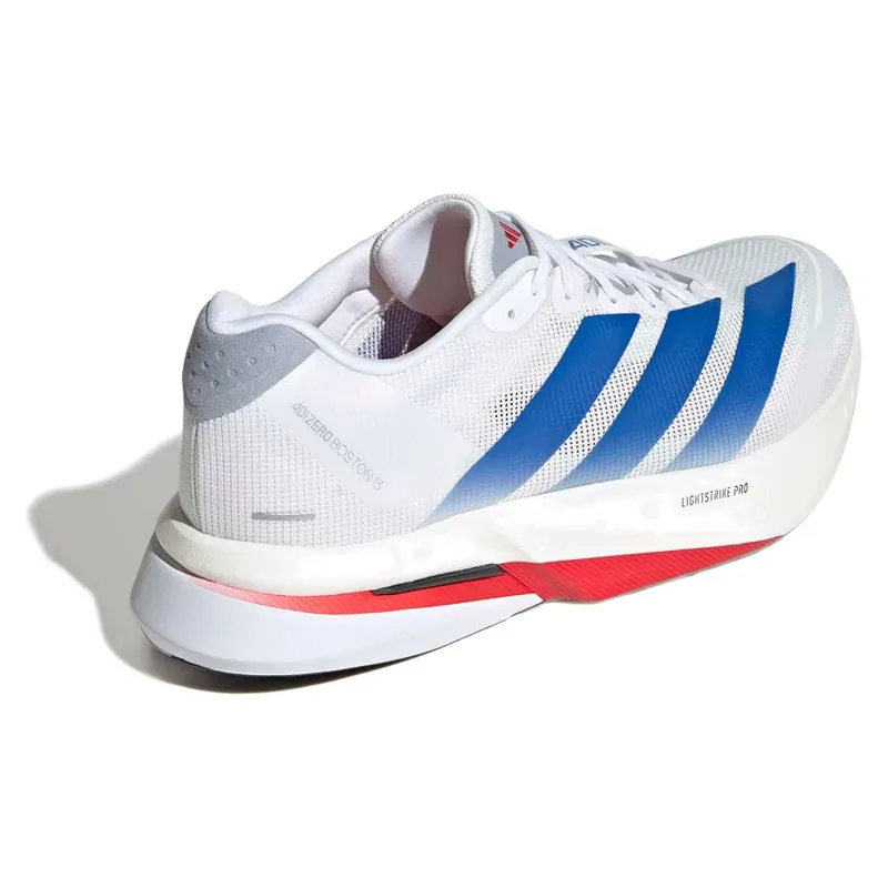 Adidas Adizero Boston 13 Men's Road Running Shoe in Footwear White/Team Royal Blue-5