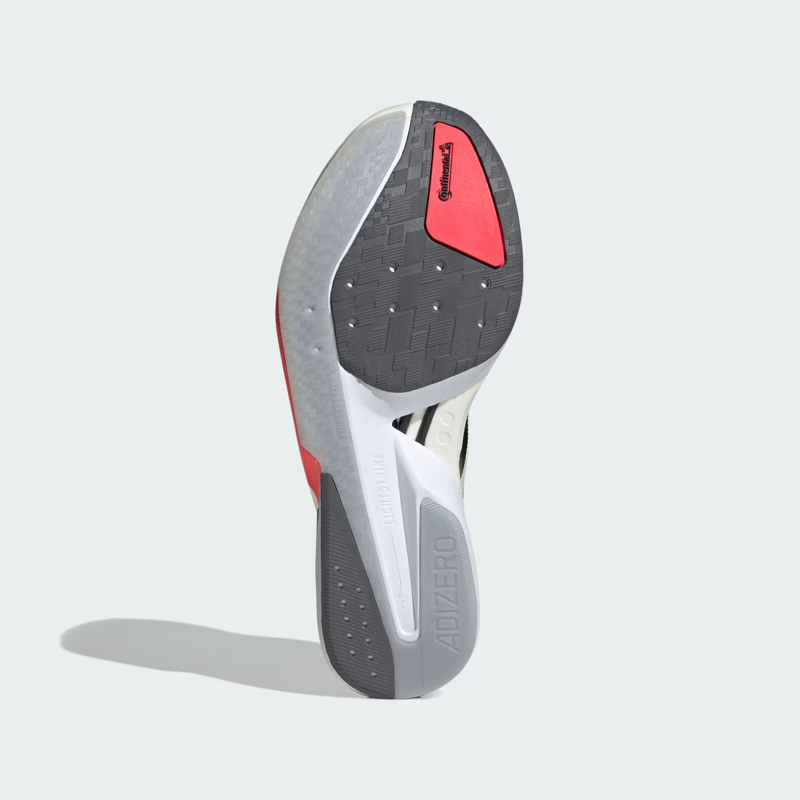 Adidas Adizero Boston 13 Shoes in Cloud White/Core Black/Lucid Red-2