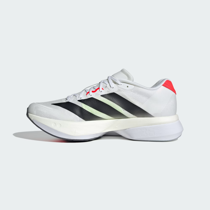 Adidas Adizero Boston 13 Shoes in Cloud White/Core Black/Lucid Red-3