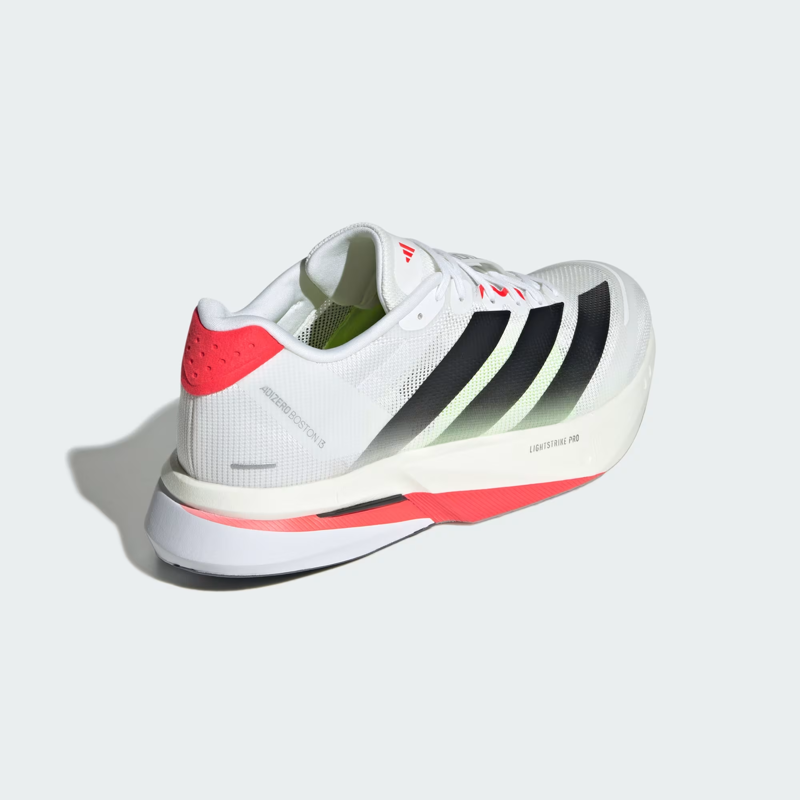 Adidas Adizero Boston 13 Shoes in Cloud White/Core Black/Lucid Red-5