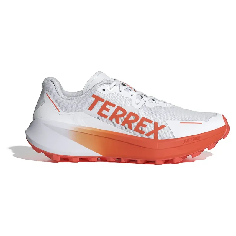 adidas Terrex Agravic 3 Men's Trail Running Shoe in Cloud White/Semi Impact Orange/Dash Grey