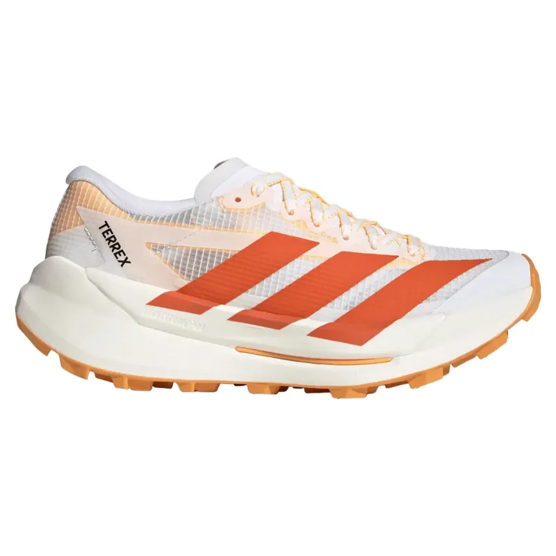 adidas Terrex Agravic TT Women's Trail Running Shoe in White/Impact Orange/Ref Silver