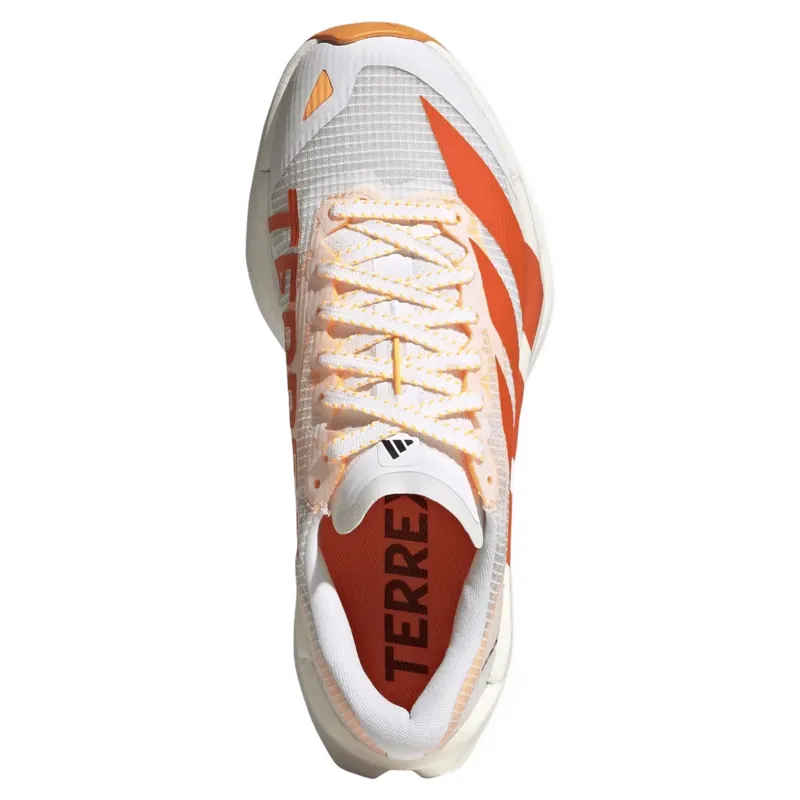 adidas Terrex Agravic TT Women's Trail Running Shoe in White/Impact Orange/Ref Silver-1