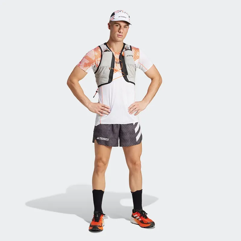 adidas Terrex Techrock Pro Men's Short Sleeve Running Tee in White-3