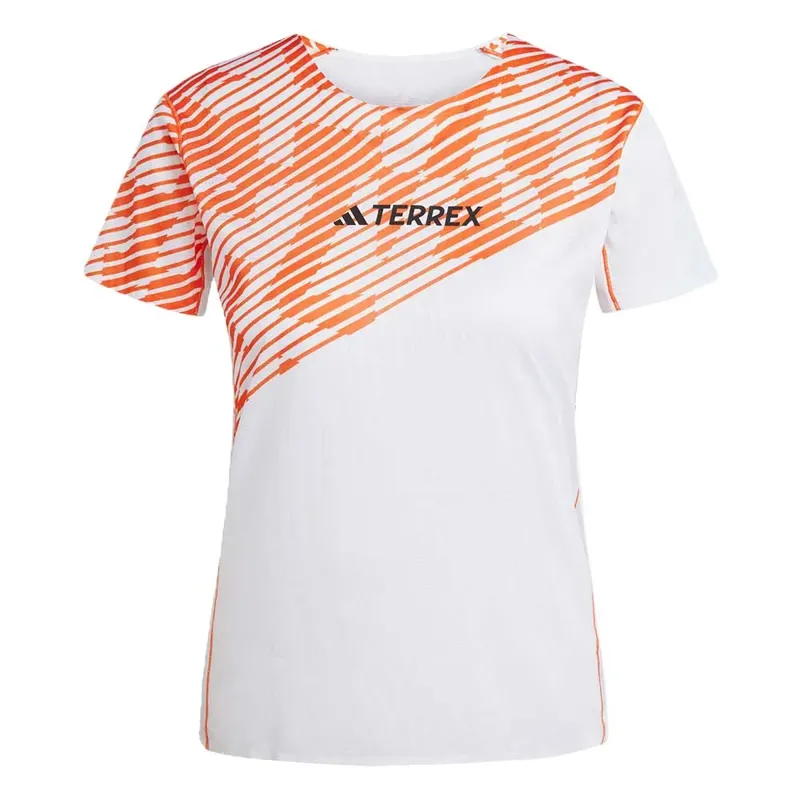 adidas Terrex Techrock Pro Women's Short Sleeve Running Tee in White