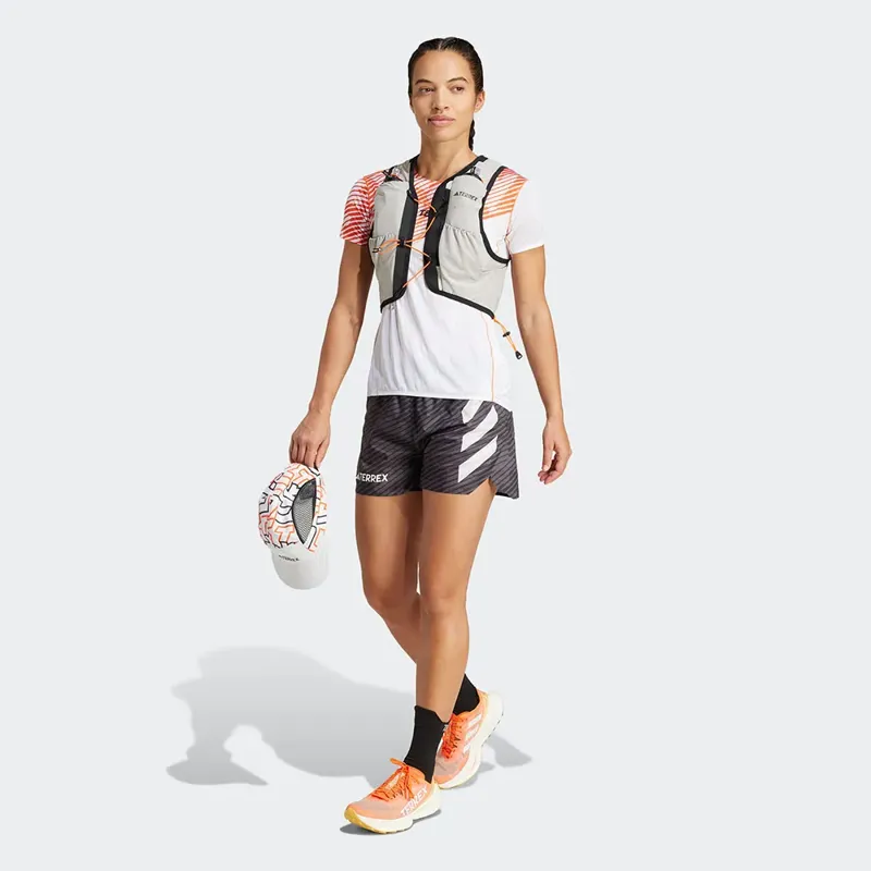 adidas Terrex Techrock Pro Women's Short Sleeve Running Tee in White-3