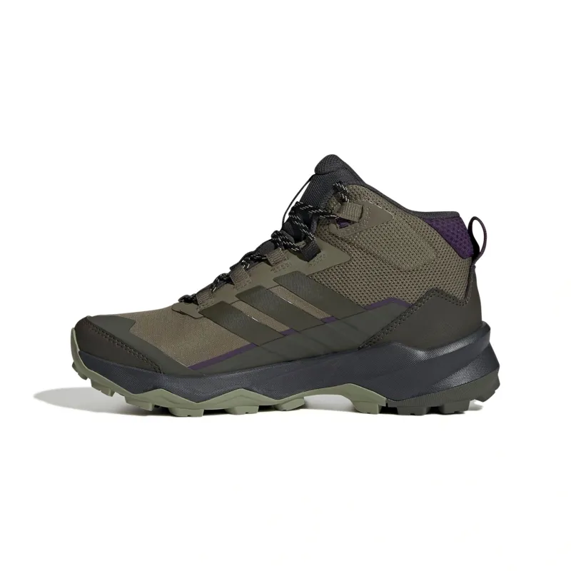 Adidas Terrex Skychaser AX5 Mid Gore-Tex Women's Hiking Boots in Olive Strata/Carbon/Aurora Plum-3