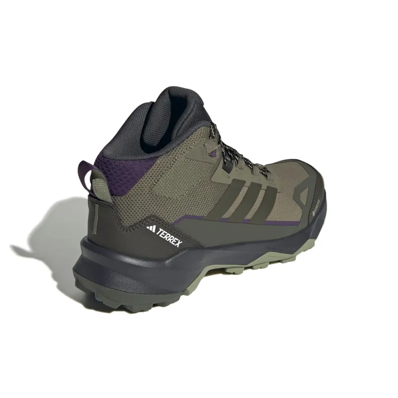 Adidas Terrex Skychaser AX5 Mid Gore-Tex Women's Hiking Boots in Olive Strata/Carbon/Aurora Plum-4
