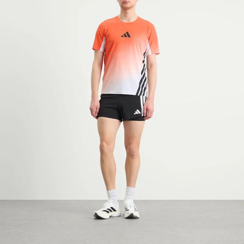 adidas Terrex Xploric Pro Men's Running T-shirt in White/Semi-Impact Orange-4