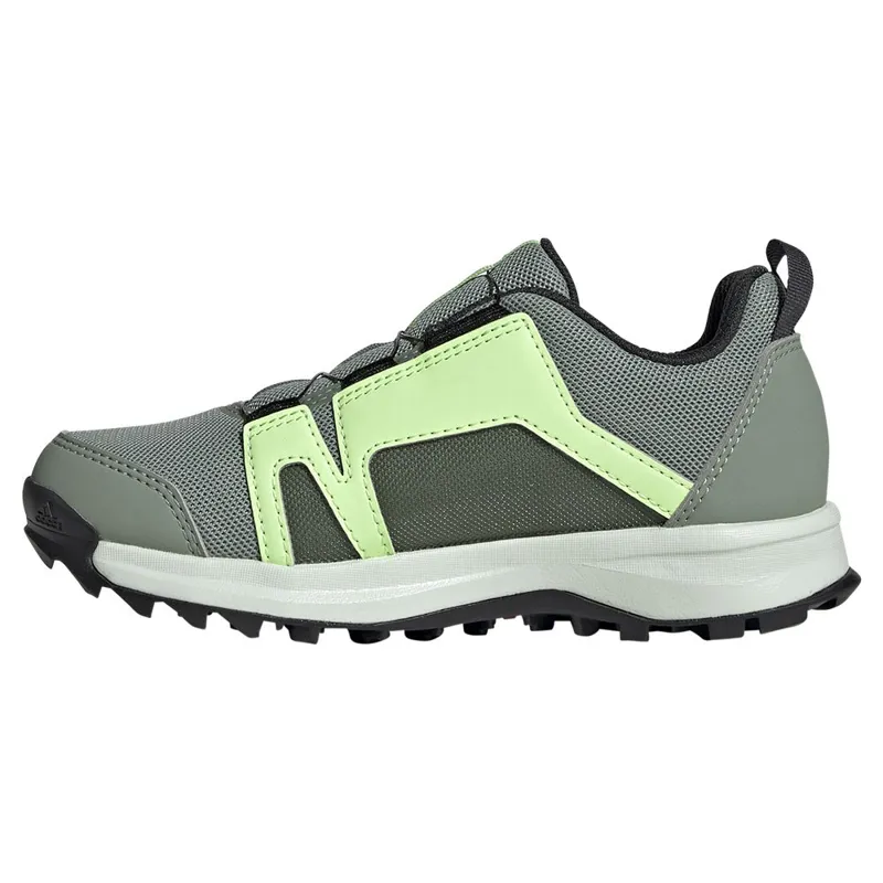 adidas Terrex Agravic Boa Kid's Trail Running/Walking Shoe in Silver Green/Crystal Jade/Green Spark-2