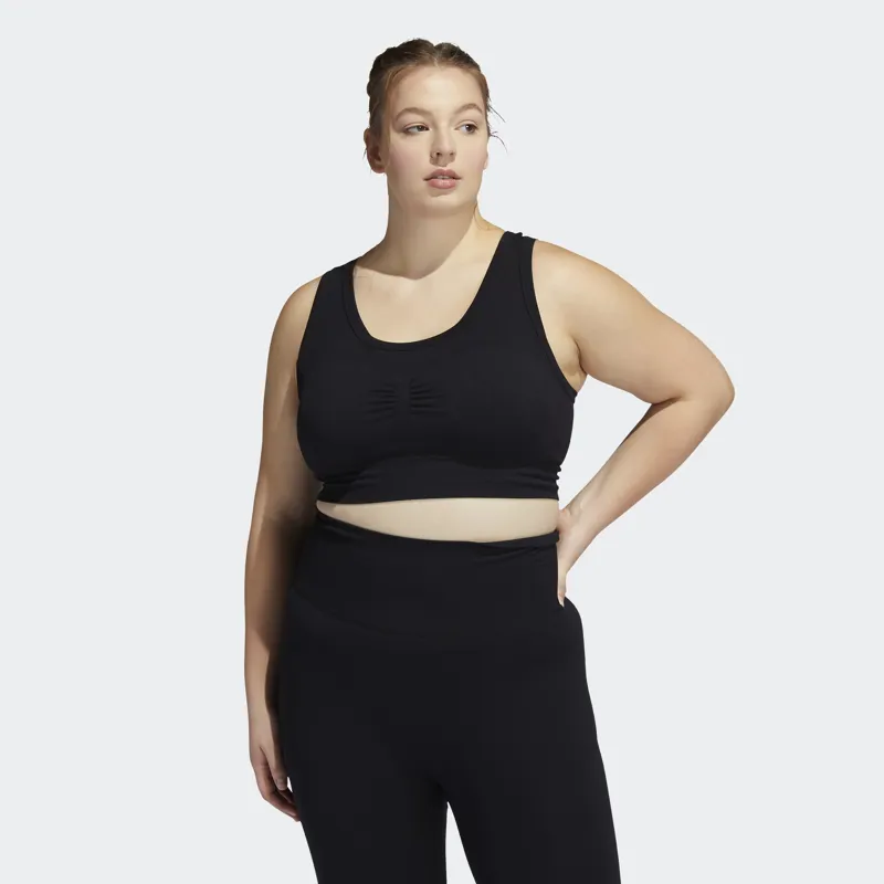 adidas Studio Bra Plus Size in Black-2