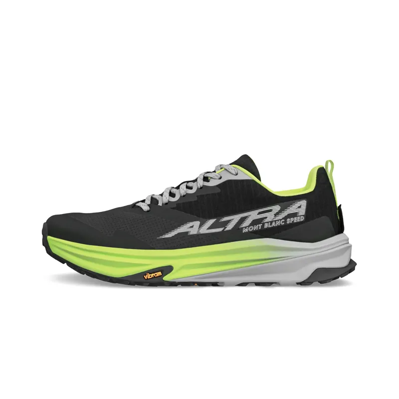 Altra Mont Blanc Speed Men's Trail Running Shoe in Black/Lime -2