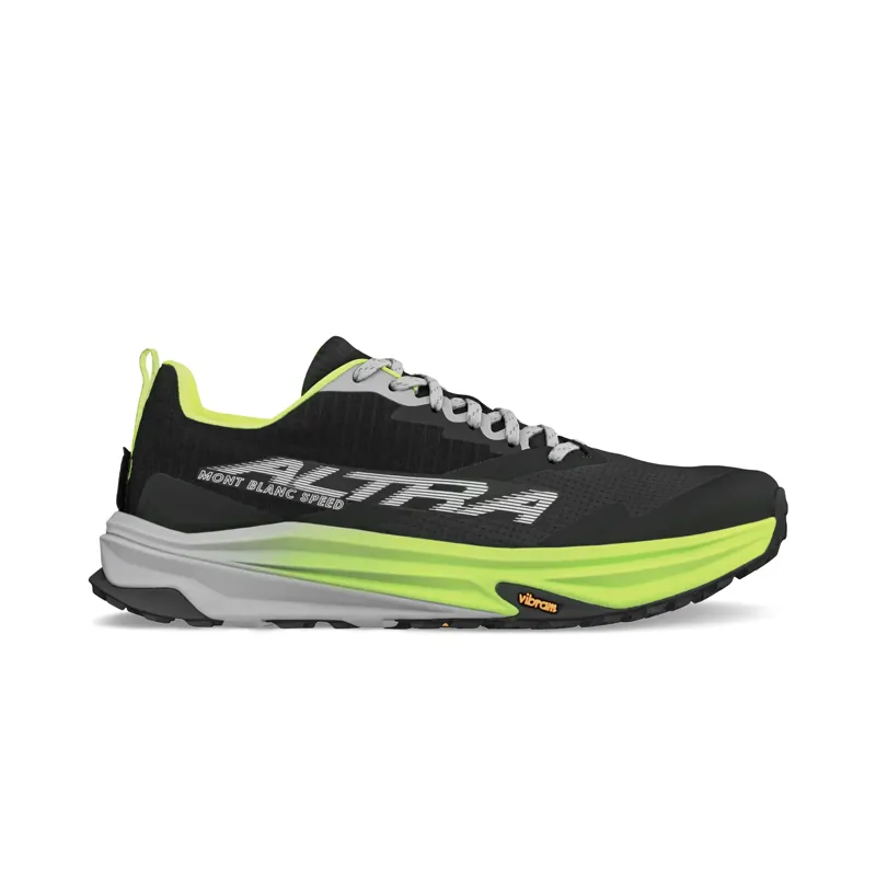 Altra Mont Blanc Speed Men's Trail Running Shoe in Black/Lime 