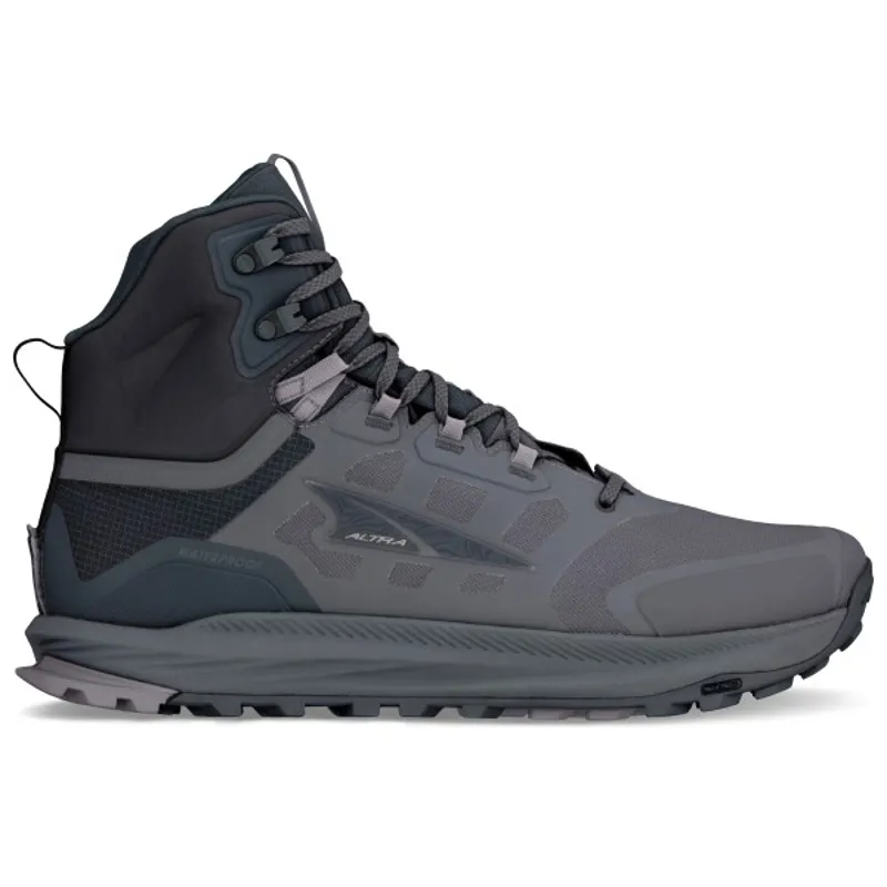 Altra Lone Peak 9 Waterproof Mid Fast Hike Boots in Black/Grey