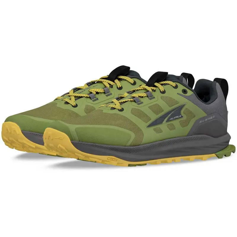 Altra Lone Peak 9 Waterproof Men's Trail Running Shoe in Dusty Olive -2