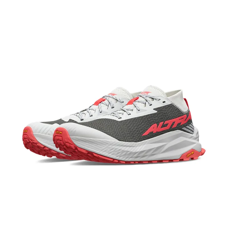 Altra Olympus 275 Men's Trail Running Shoe in White/Coral-5