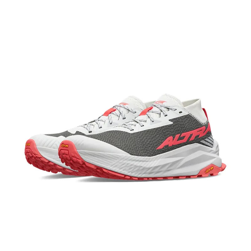 Altra Olympus 275 Women's Trail Running Shoe in White/Coral-5