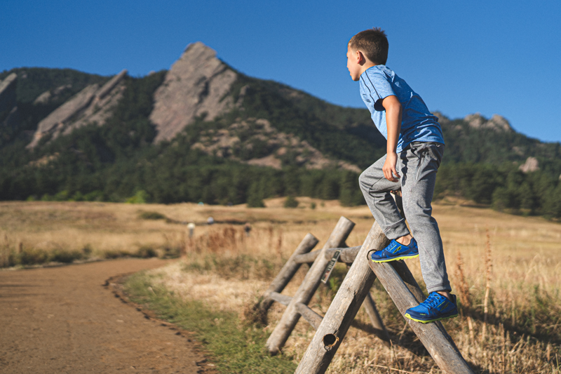 Altra Youth Lone Peak Kid's Running/Everday Shoe in Blue/Lime-6