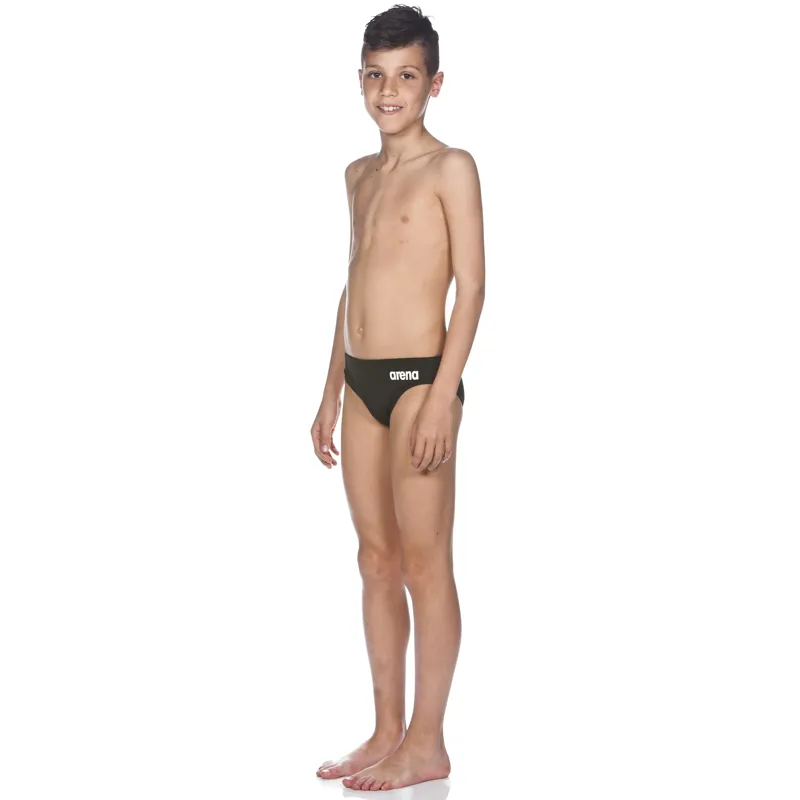Arena Solid Brief Junior in Black/White