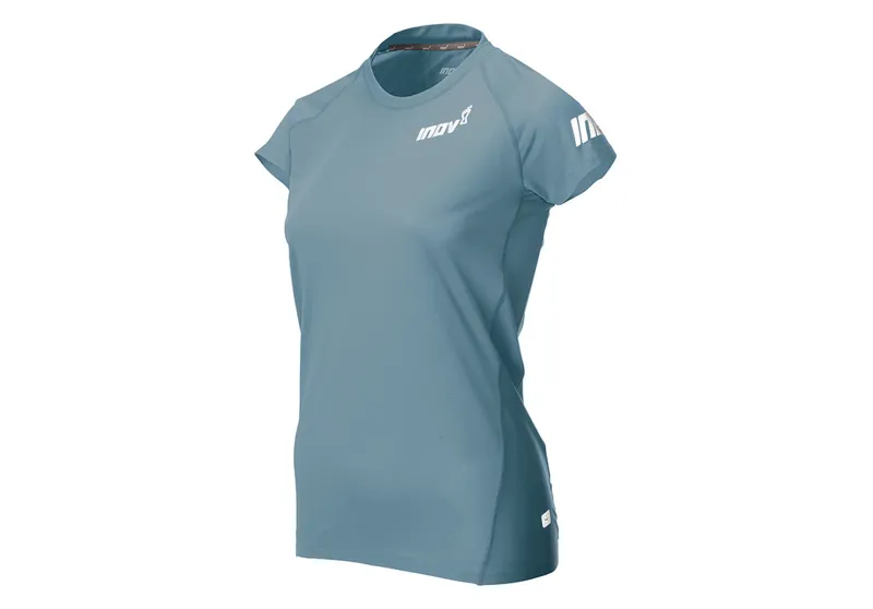 Inov8 Base Elite Womens SS Baselayer in Blue/Grey