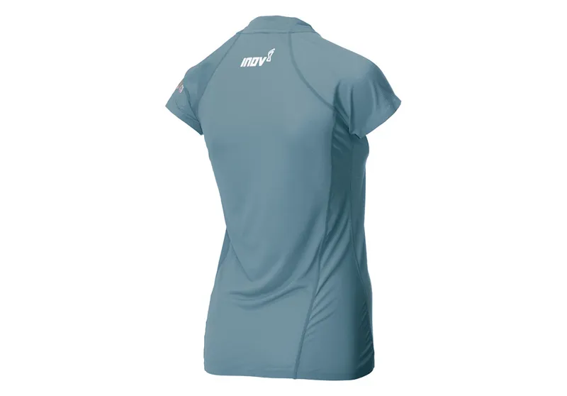 Inov8 Base Elite Womens SS Baselayer in Blue/Grey-1