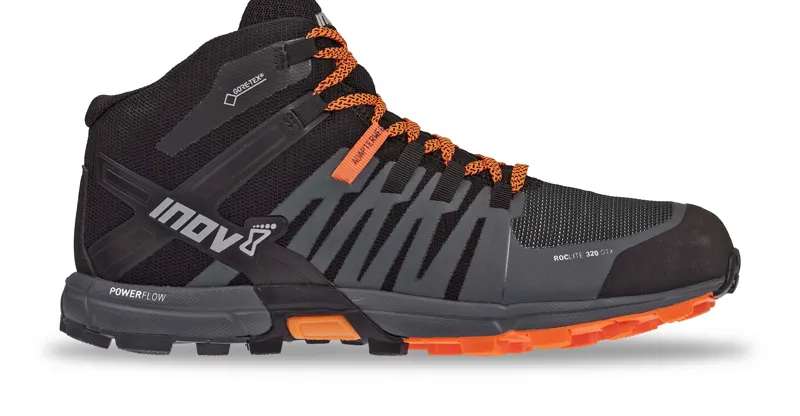 Inov8 Roclite 320 GTX Mens Trail Running Shoe in Black and Grey