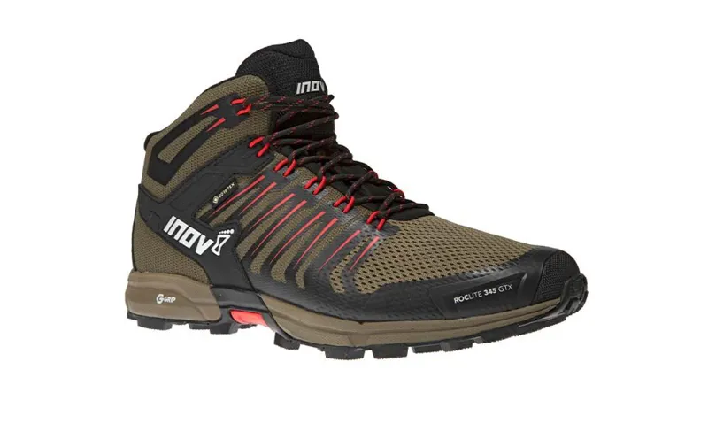 Inov8 Roclite G 345 GTX Men's Fast Hike Boot in Brown/Red-6