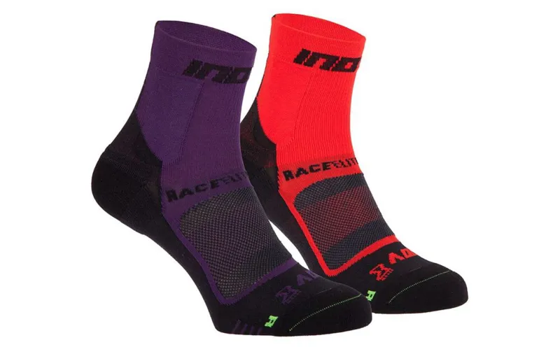 Inov8 Womens Race Elite Pro Sock Twin Pack in Purple/Blackred/Black