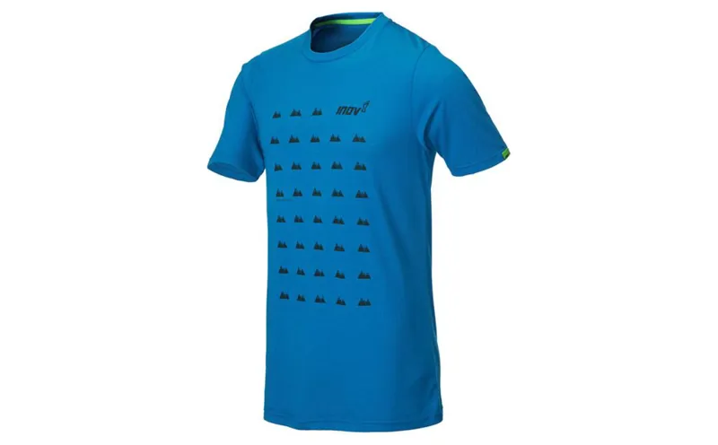 Inov8 Tri Blend SS Grid Mens Tee in Blue