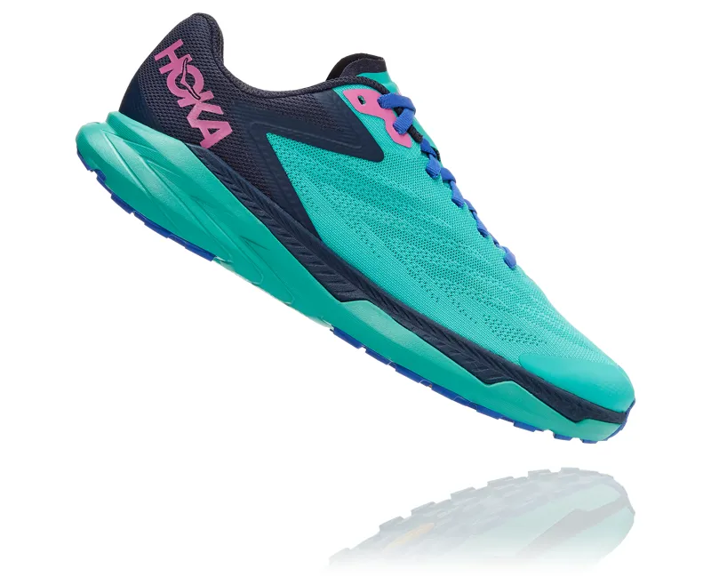 HOKA Zinal Women's Trail Running Shoe in Atlantis/Outer Space-5