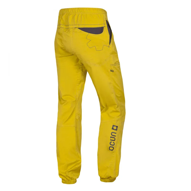 Ocun Jaws Pant Men's Climbing Trousers in Yellow Antique Moss-2