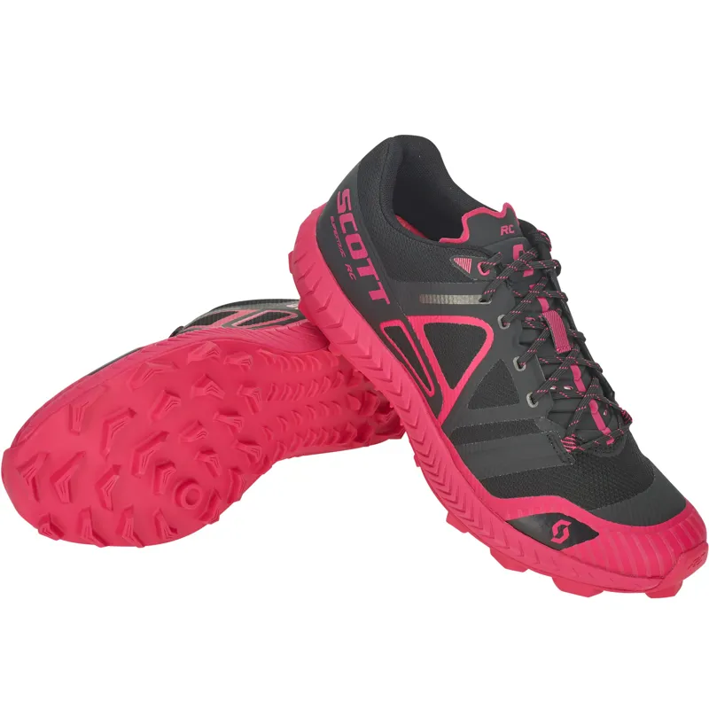 Scott Supertrac RC Womens Trail Running Shoe in Black/Pink-4
