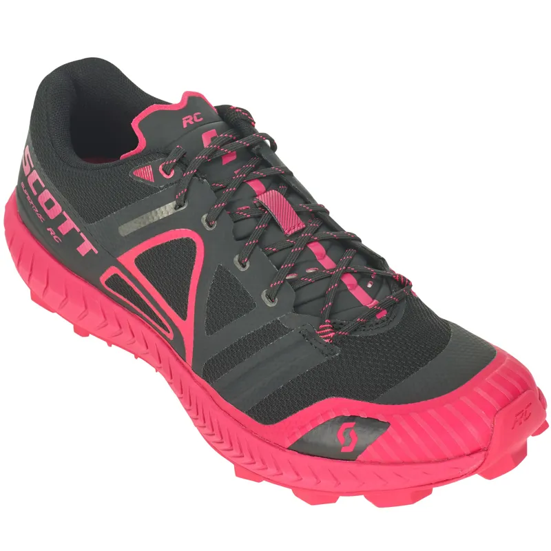 Scott Supertrac RC Womens Trail Running Shoe in Black/Pink-1