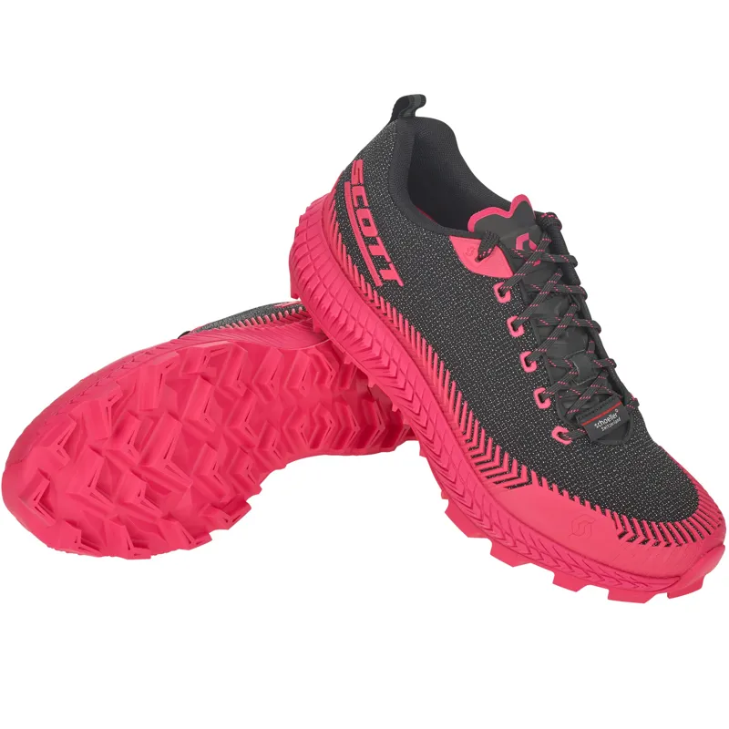 Scott Supertrac Ultra RC Womens Trail Running Shoe in Black/Pink-1