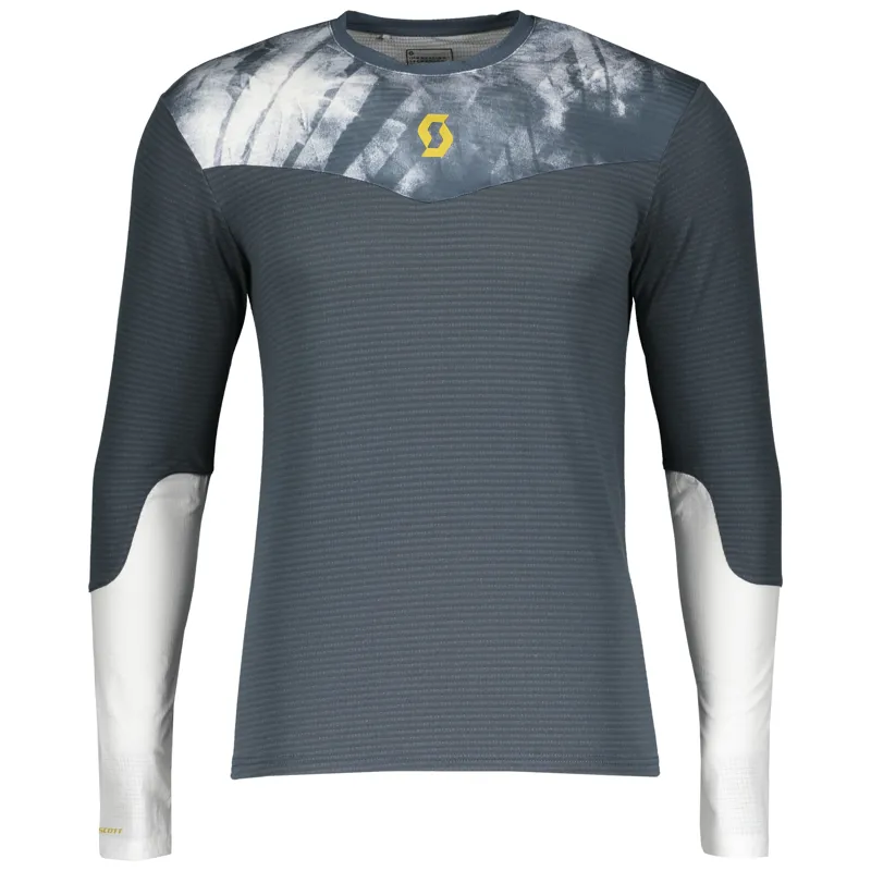 Scott Kinabalu Run Mens LS Top in Nightfall Blue/White