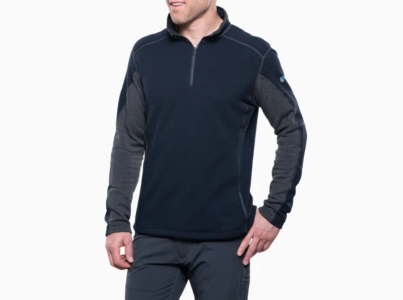 Kuhl Revel 1/4 Zip Sweater Men's Fleece in Mutiny Blue/Steel