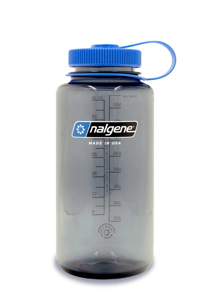 Nalgene Wide Mouth Sustain 1L/32oz Water Bottle in Grey