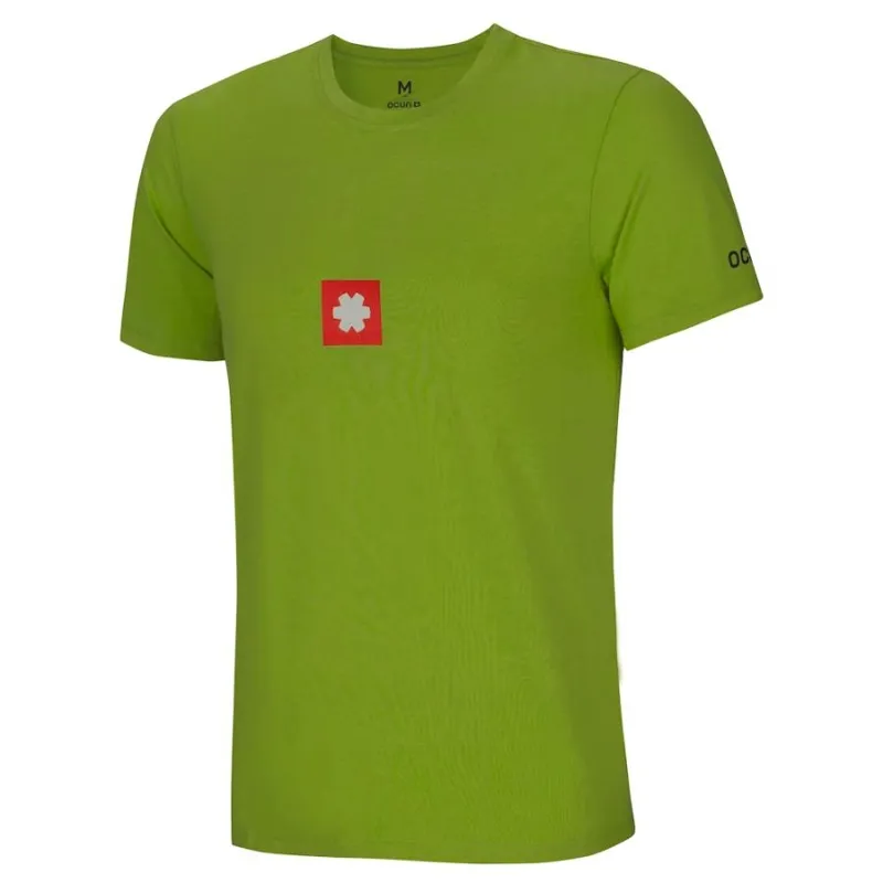 Ocun Logo Mens Climbing T-Shirt in Pond Green