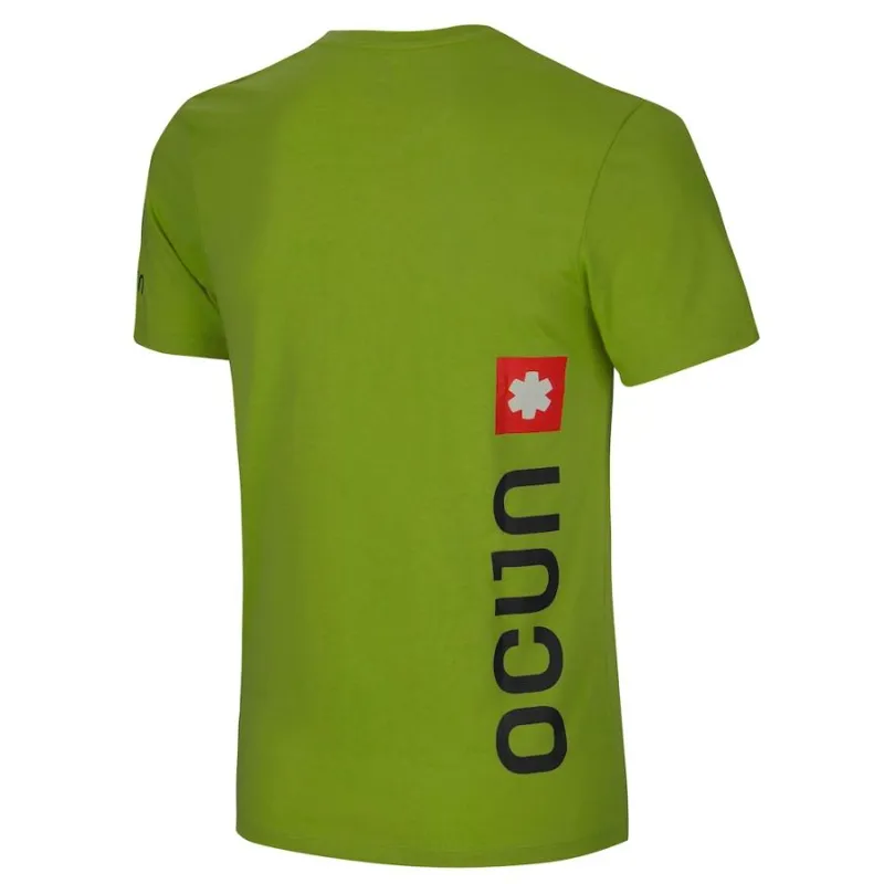 Ocun Logo Mens Climbing T-Shirt in Pond Green-1