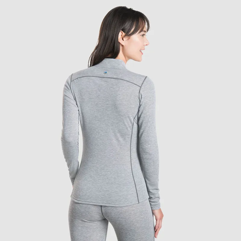 Kuhl Akkomplice Zip Neck Womens Baselayer in Ash-2