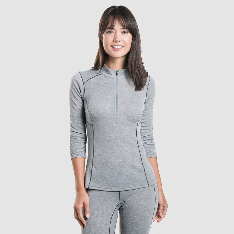 Kuhl Akkomplice Zip Neck Womens Baselayer in Ash