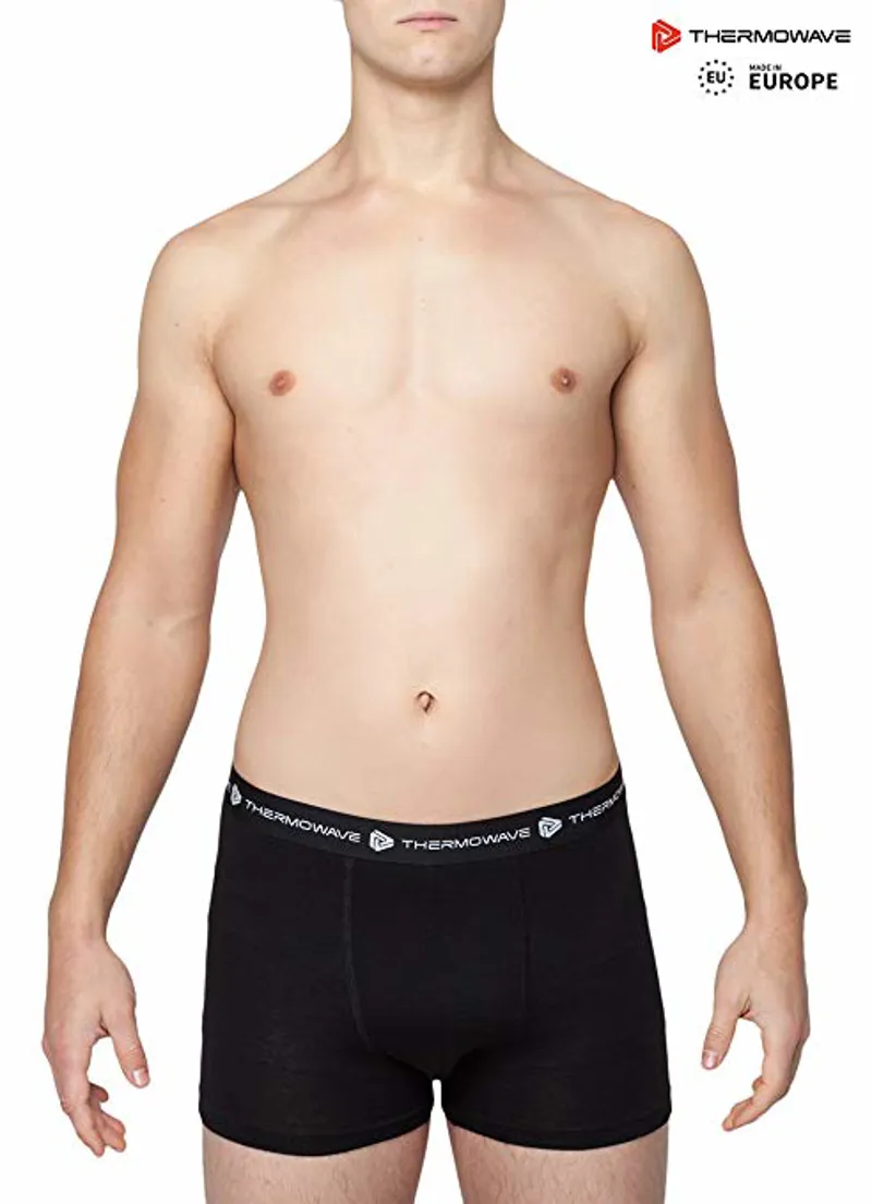 Thermowave Mens Merino Life Hipster Boxer in Black