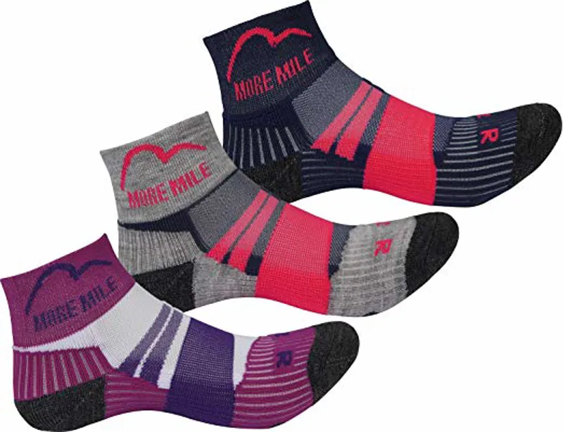 Moremile Kids Running Socks 3 pack - Size 2-5 UK-1