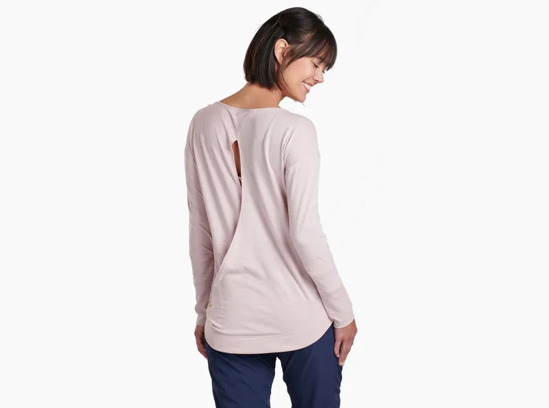 Kuhl Intent Krossback LS Womens Top in Pale Pink-1