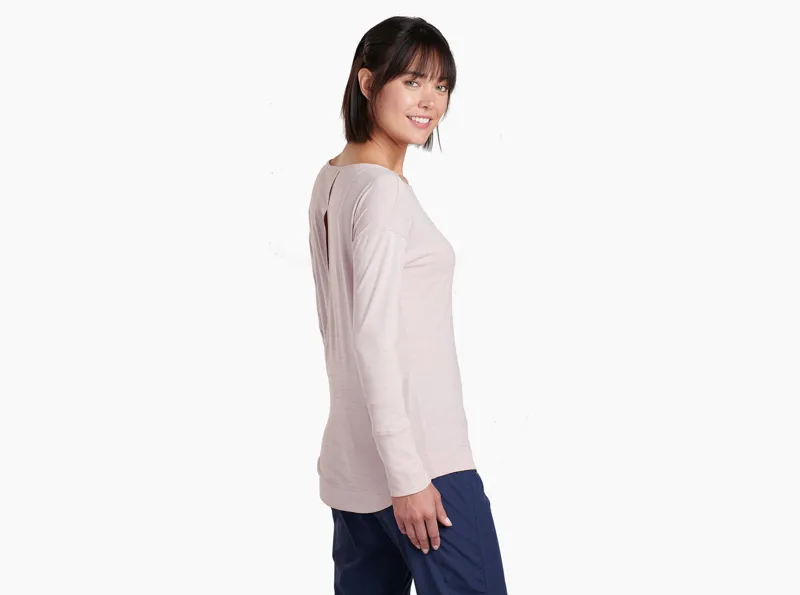 Kuhl Intent Krossback LS Womens Top in Pale Pink-2