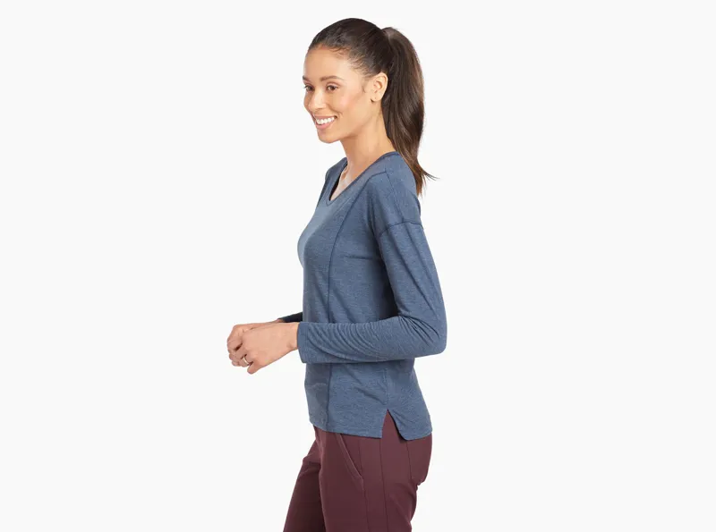 Kuhl Womens Inara Long Sleeve Top in Abyss-1